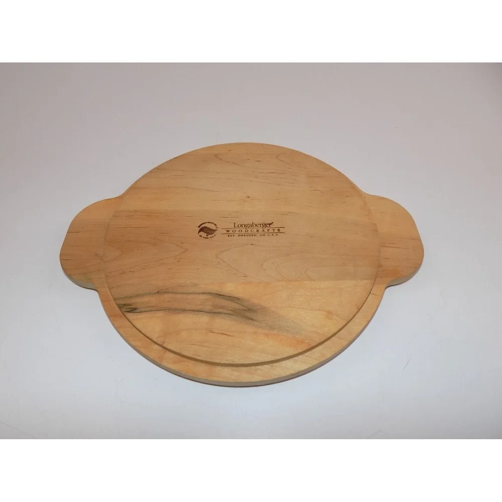 DIVIDE IT UP Round Basket Cutting Board Lid ID 7.5in OD 8in LONGABERGER